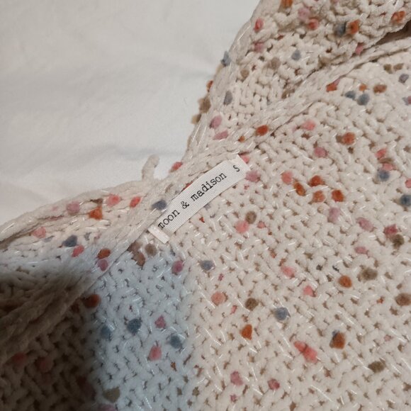 Moon & Madison (Size S) Oversized multicolor popcorn, confetti cardigan/sweater - Picture 4 of 8